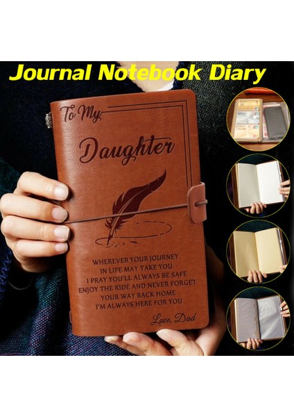 Anneden Oğul'a Kızıma Oğluma Karıma Kazınmış Deri Günlük Defter Not Defteri Yılbaşı Hediyesi (Yurt Dışından)