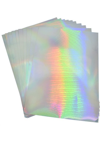 A4 Baskı Kağıdı Kendinden Yapışkanlı Etiket Boş Hologram Gümüş Lazer (Yurt Dışından)