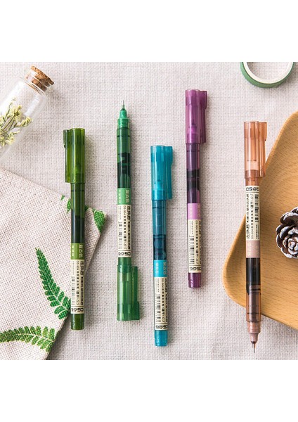 Avokado Yeşili Retro Renkli Rulo Uçlu Jel Mürekkepli Kalem Quicy Kuru Fineliner Günlük Çizim Sınav Kalemleri (Yurt Dışından) modelleri