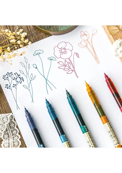 Avokado Yeşili Retro Renkli Rulo Uçlu Jel Mürekkepli Kalem Quicy Kuru Fineliner Günlük Çizim Sınav Kalemleri (Yurt Dışından) fırsatları