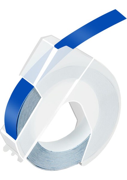 Dymo 3D Kabartma Etiket Şeridi Başlık Yapıcı Beyaz Mavi 9mm Için 5 Paket (Yurt Dışından) modelleri