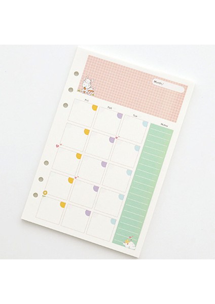 A5 Stili Aylık Planlayıcı Renkli Ay Hafta Çizgili Planlayıcı Defter Takvim Ajandası Doldurma Programı Organizatör (Yurt Dışından)