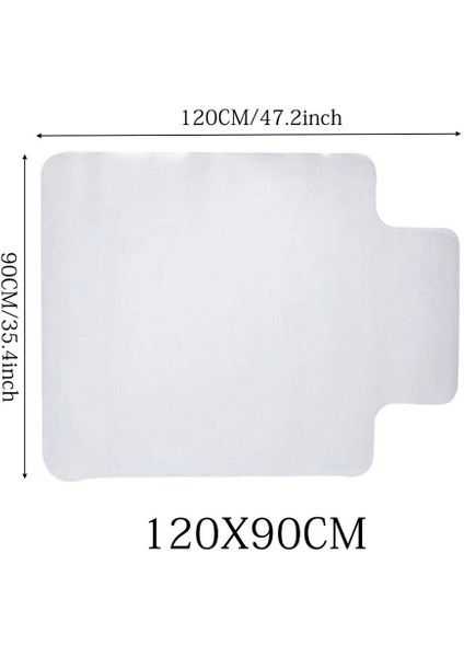 Dudaklı Stil Çivili Olmayan Plastik Şeffaf Kaymaz Ofis Sandalye Masa Matı Zemin Bilgisayar Halı Koruyucu Pvc (Yurt Dışından)