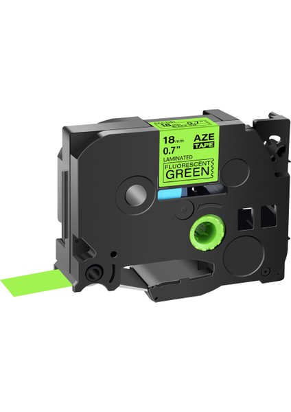 Brother Ptouch PT18R Için 1pk Tze Tz D41 Siyah Fluoresan Yeşil Etiket Şeridi (Yurt Dışından)