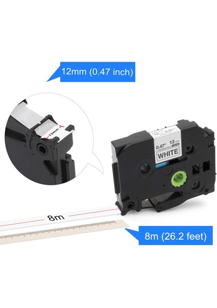 Brother P-Touch Için Uyumlu TZ-231 TZE-231 Pt-Dk Etiket Yazıcı Şeridi (Yurt Dışından) modelleri