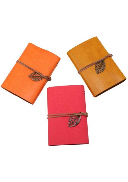 Şarap Kırmızısı Sahte Deri Günlük Defter Kitap Günlük Defter Yaprak Kolye Vintage Defter Ajandası (Yurt Dışından) fiyatları