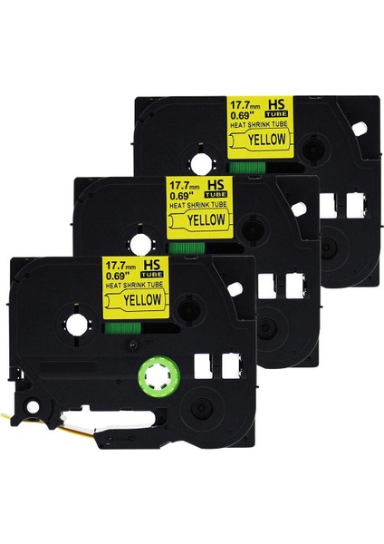 AHS-641-3 Stili 3 Paket Brother Isıtma Daraltma Tüpleri Hse P Touch Etiket Bandı ile Uyumlu (Yurt Dışından)