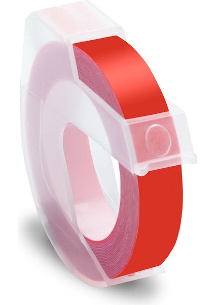 Kırmızı A520102 Stili 2 Parça Dymo 3D Kabartma Etiket Şeridi Xpress Etiket Makinesi Plastik Uyumlu (Yurt Dışından)