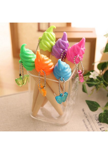 Yaratıcı Sevimli Dondurma Şekilli Siyah Mürekkepli Tükenmez Kalem Ofis Okul Hediye Yeni (Yurt Dışından)