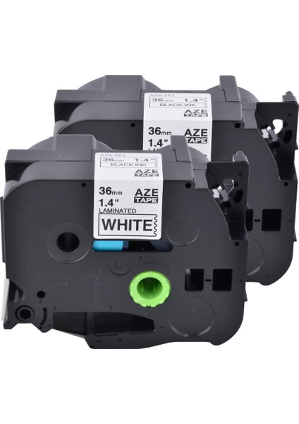 Brother P-Touch x 8m Için Lamine Siyah Beyaz Etiket Şeridi - 2pk Tz Tze 261 (Yurt Dışından)