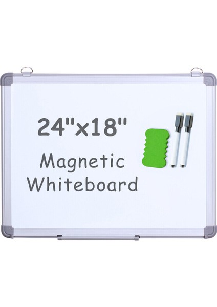 Vız-Pro Manyetik Silinebilir Pano Küçük Asma Beyaz Tahta 24 x 18 (Yurt Dışından)