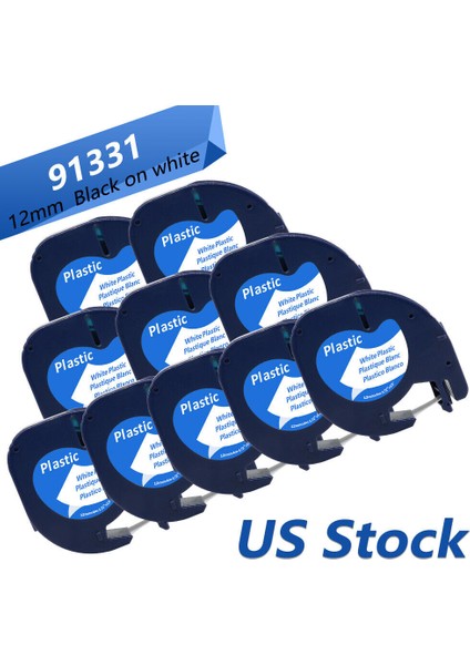 10 Adet Lt Dymo Letratag Yedek Şerit, Dymo Etiket Makinesi Bantları Için Uygun (Yurt Dışından)