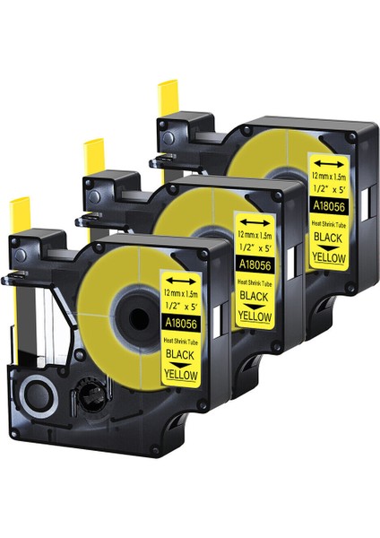 Dymo Rhino Isı Küçültme Tüpü Endüstriyel Etiket Bantı 3'lü Paket X5' (Yurt Dışından)