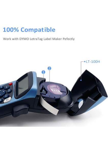 Plastik - Şeffaf 16952 Stilinde Siyah 5 Paket Dymo Letratag LT-100T Bant 12MM Için Plastik Kağıt Dolum Etiketi (Yurt Dışından) fırsatları