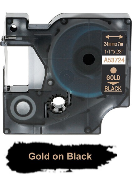 53724 Siyah Stilde Altın 24MM Dymo D1 Etiket Makinesi ile Uyumlu Bant mm - Türkçe (Yurt Dışından)