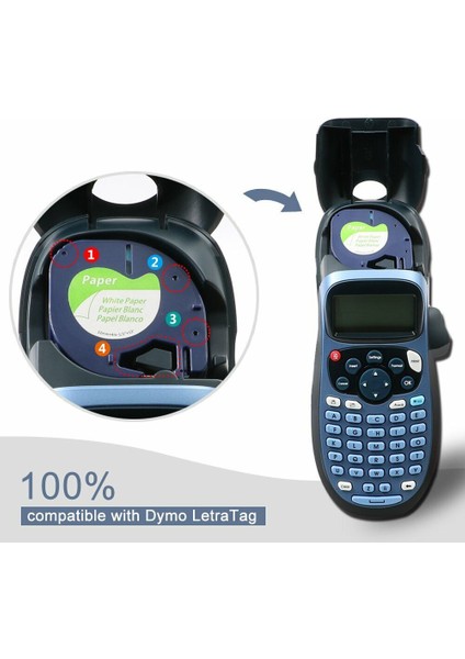 Dymo Etiket Makinesi Şeridi ile Uyumlu 12MM 7pk Lt Dymo Letratag Yedekleri (Yurt Dışından) modelleri