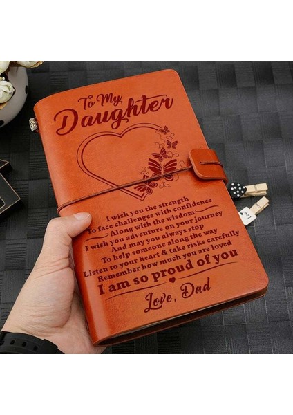 Kızıma Babandan Sevgilerle Kazılı Deri Günlük Defter Not Defteri Yılbaşı Hediyesi (Yurt Dışından) fiyatları
