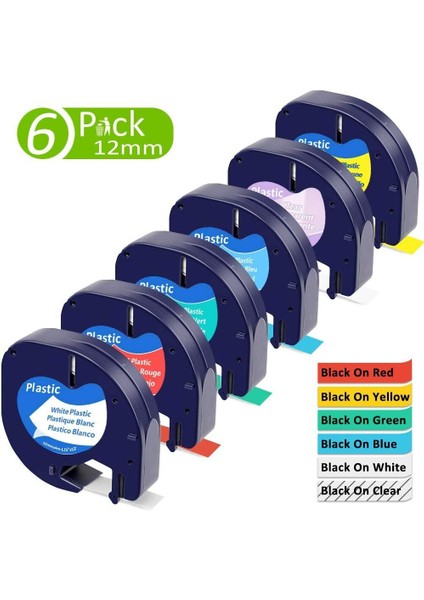 2 Paket Dymo Letratag Yedek Beyaz Plastik Etiket Bantı LT-100H Uyumlu (Yurt Dışından) fırsatları