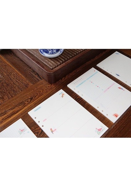Zaman Pasta Grafiği A6 Çok Renkli Planner Günlük Iç Muhasebe Zamanlayıcı Kağıt Takvim Yenileme Schedule Organiser Sayfa (Yurt Dışından)