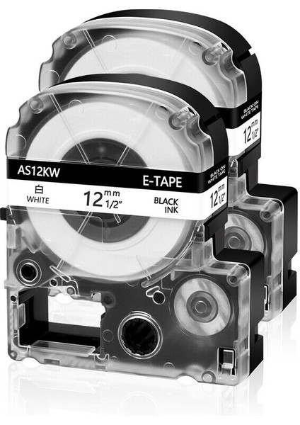 2pk Uyumlu Epson K-Sun 212BW 212BWPX Siyah Beyaz Etiket 0.47 (Yurt Dışından)