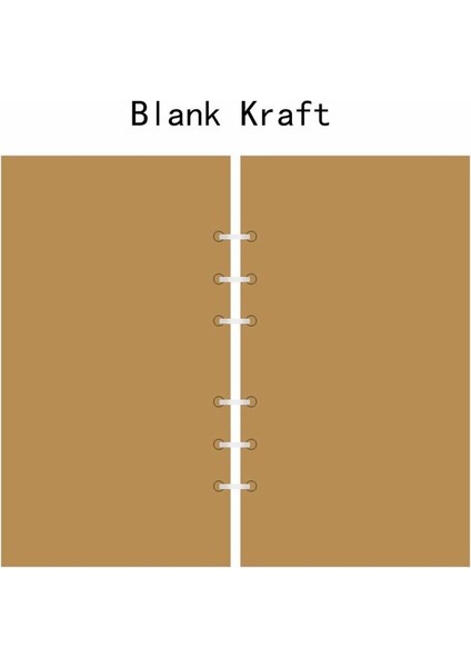 Kraft Boş Tarzı A6 A5A6A7 Boyutlu Planlayıcı Günlük Takvim Yedek Dolgu Defteri Program Organizatör Plan Kağıdı (Yurt Dışından)