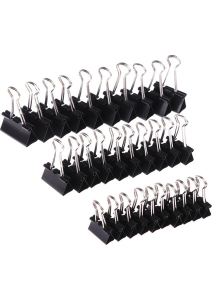 19 mm Siyah Metal Dosya Tutucu Notlar Mektup Kâğıdı Klipsi Bağlama Güvenliği (Yurt Dışından)