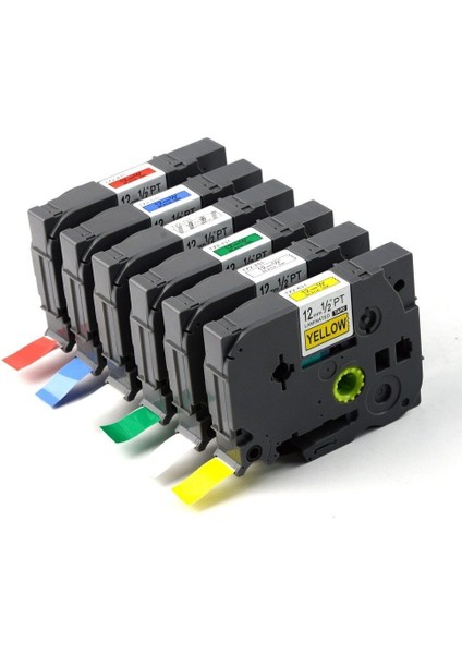 6pk Brother P-Touch Için Uyumlu TZE-231 TZ431 TZE631 Etiket Bantı 12MM (Yurt Dışından)