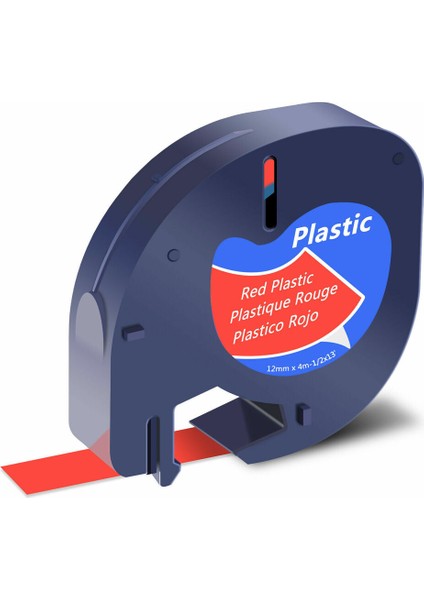 Kırmızı 91333 Üzerine Siyah Dymo Letratag Lazer Beyaz Sarı Etiket Şerit Dolumları (Yurt Dışından)