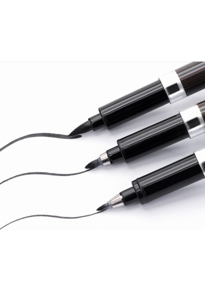 Kalın Fırça Ucu Siyah Kaligrafi Sanatı Çizim Scrapbooking Japon Marker Yumuşak Uç (Yurt Dışından)