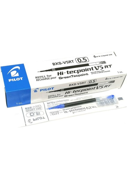 12 Adet Pilot BXS-V5RT Roller Ball Kalem Mürekkep Ekstra Ince, Mavi (Yurt Dışından)