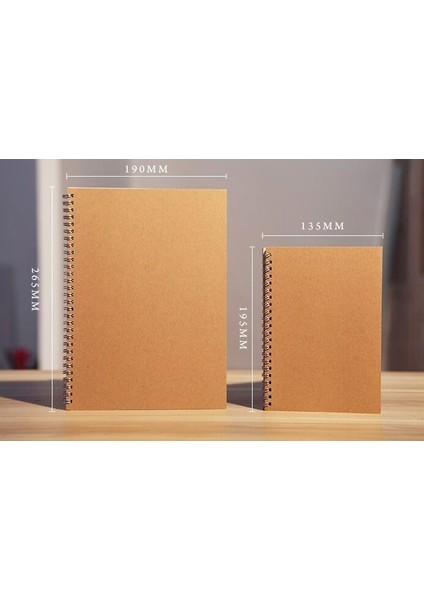 Yeni 32K Bobin Kraft Kapaklı Boş Beyaz Kağıt Defter Günlük Not Defteri Defter Kitabı (Yurt Dışından) modelleri
