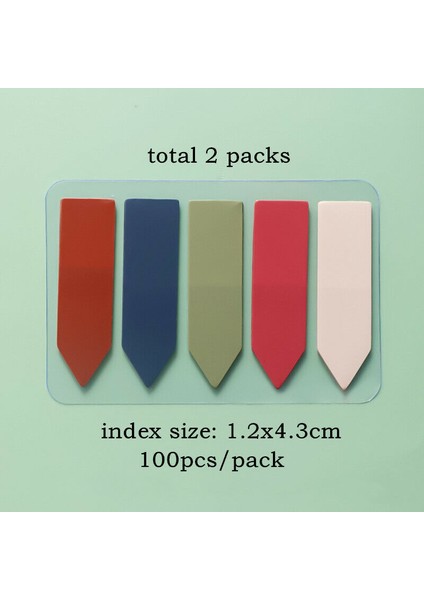 Stil 2 2 Paket Retro Renkli Yapışkan Notlar Memo Pad Bayrak Indeks Sekmeleri Yer Işareti Kırtasiye (Yurt Dışından)