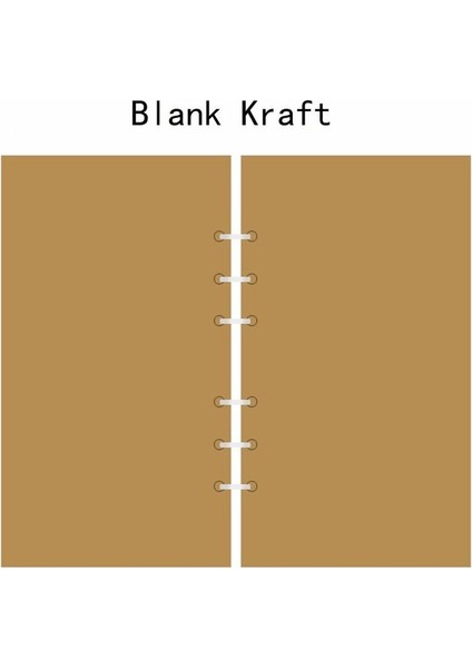 A6 Style Kraft Boş Renkli Kağıt Ay Hafta Hafifliği Planlayıcı Defter Günlük Program Dolgu Kağıtları (Yurt Dışından)