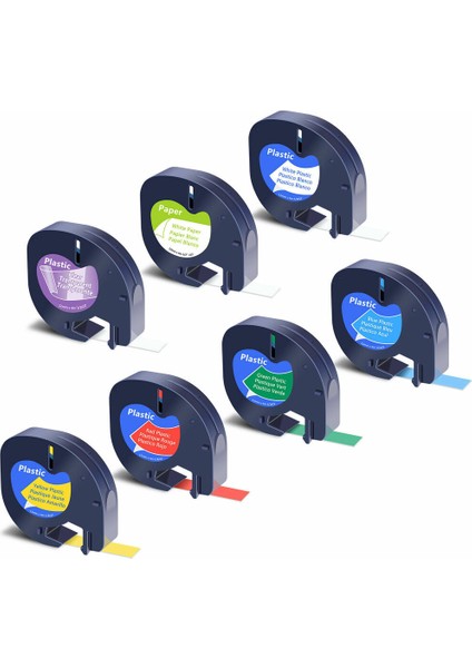 7 Renk Karışımı Stili 7 Adet Dymo Letraag L Uyumlu Etiket Aparatı - Ape Uyumlu (Yurt Dışından)