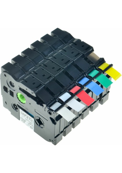 Kardeş P-Touch Laminasyonlu Tze, Tz Etiket Bant Kaset Seti -6 Adet (Yurt Dışından)