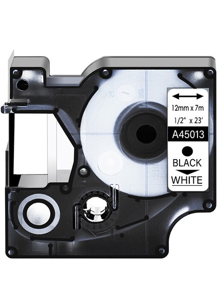 45013 12MM Beyaz Üzerine Siyah Dymo D1 Labelmanager mm Beyaz Etiket Bandı (Yurt Dışından)