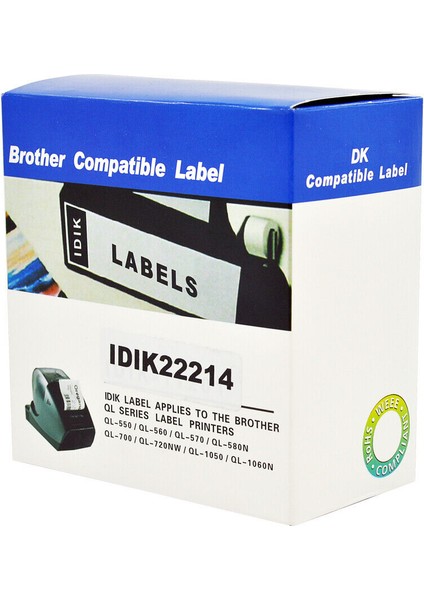 Brother QL-700 Uyumlu Dk Sürekli Etiket Rulosu 12MM*30.48M (Yurt Dışından)