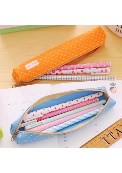 Mavi Sevimli Süper Ince Kalem Kutusu Sevimli Dalgalı Nokta Kalem Çantası Ofis Okul Malzemeleri Tr (Yurt Dışından) fırsatları
