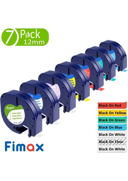 Dymo Letratag Etiket Makinesi Için 7pk Plastik Bant 4m Lt (Yurt Dışından)