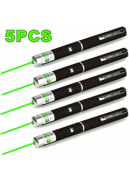 5x Yeşil Lazer Işaretçi Kalem 1mw 532NM Görünür Işın Tek Nokta Lazer Işığı Kedi Için (Yurt Dışından)
