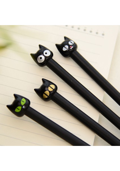 4 Adet Siyah Kedi Jel Kalem Sevimli Kırtasiye Yaratıcı Hediye Okul Malzemeleri Nwhh (Yurt Dışından) fiyatları