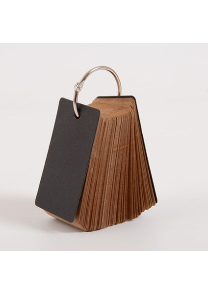 Kahverengi El Işlemeli Kağıt Flaş Kartlar Öğrenme Notları Metal Bağlayıcı Halka Kendin Yap Kırtasiye Seti (Yurt Dışından)