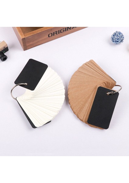 Kahverengi El Işlemeli Kağıt Flaş Kartlar Öğrenme Notları Metal Bağlayıcı Halka Kendin Yap Kırtasiye Seti (Yurt Dışından) modelleri