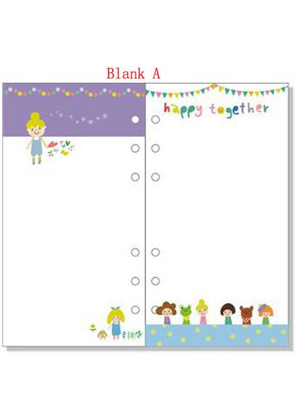 Boş A Stili A5 Renkli Karikatür Ajanda Takvim Içi Dolgu Kağıt Defter Günlük Planlayıcı #js (Yurt Dışından)