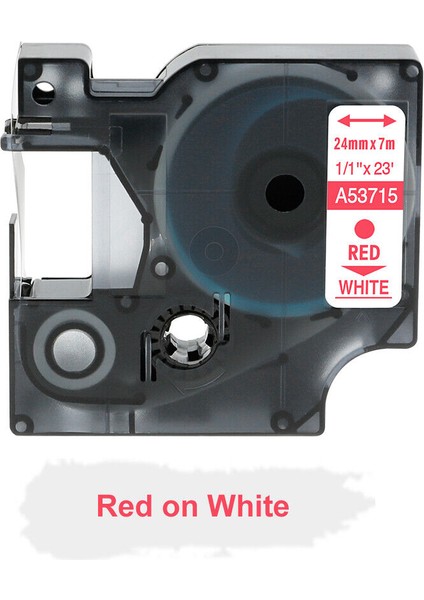 53715 Beyaz Üzerine Kırmızı Stil 24MM Dymo D1 Etiket Makinesi ile Uyumlu Bant mm - Türkçe (Yurt Dışından)