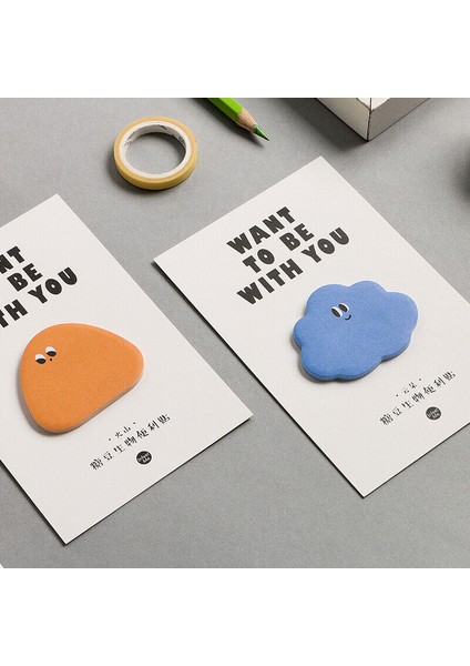Sarı Sevimli Şekilli N Defa Yapışkan Not Defteri Planlayıcı Sticker Ofis Okul Malzemeleri (Yurt Dışından)