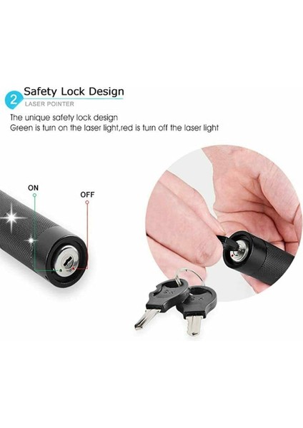 2 Paket 532NM Yeşil Lazer Kalem Işıldak Görünür Işın Işık Pil ve Şarj Cihazı ile (Yurt Dışından) modelleri