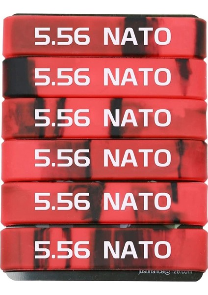 Kırmızı/siyah-Beyaz 6'lı Paket Aolamegs Nato Dergi Kapak Lastik Bantları - Magazin Kimlik Etiketleri - Açık Mavi (Yurt Dışından)