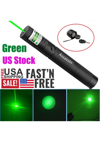 900 Metre Yeşil Lazer Pointer Kalem Görünür Işın Işık Lazer 1 Mw Kedi Köpek Oyuncak (Yurt Dışından)