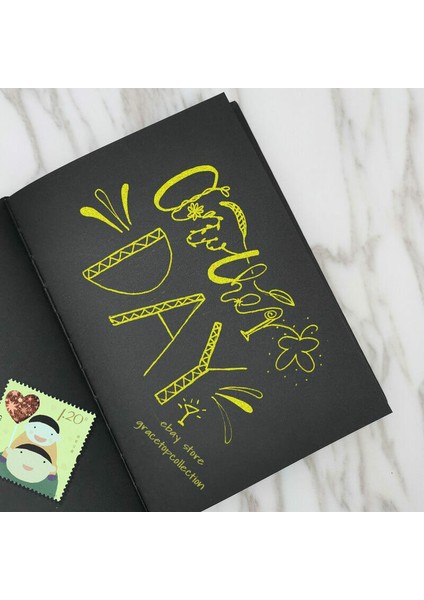 Siyah Karton Kapaklı Siyah Sayfalı Defter - Karalama Defteri (Yurt Dışından) fiyatları